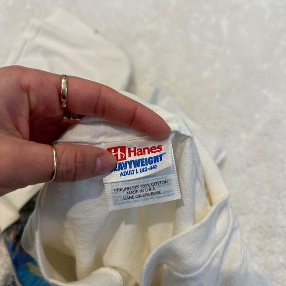 VTG Tortola Virgin Islands Unisex Graphic T-Shirt Sz L Cotton Made in USA Casual - Picture 5 of 5